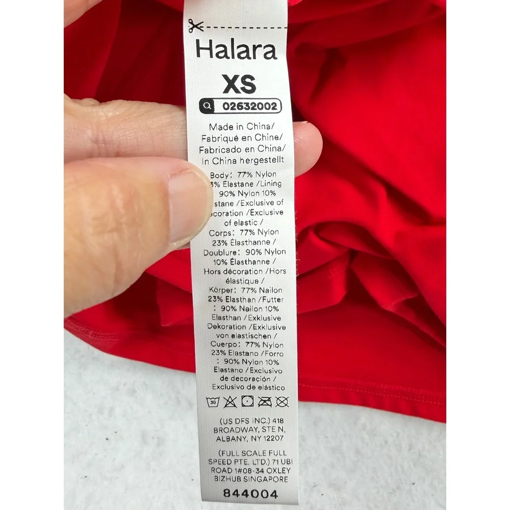 Halara SoftlyZero Plush Backless Active Dress Easy Peezy Red XS NWT